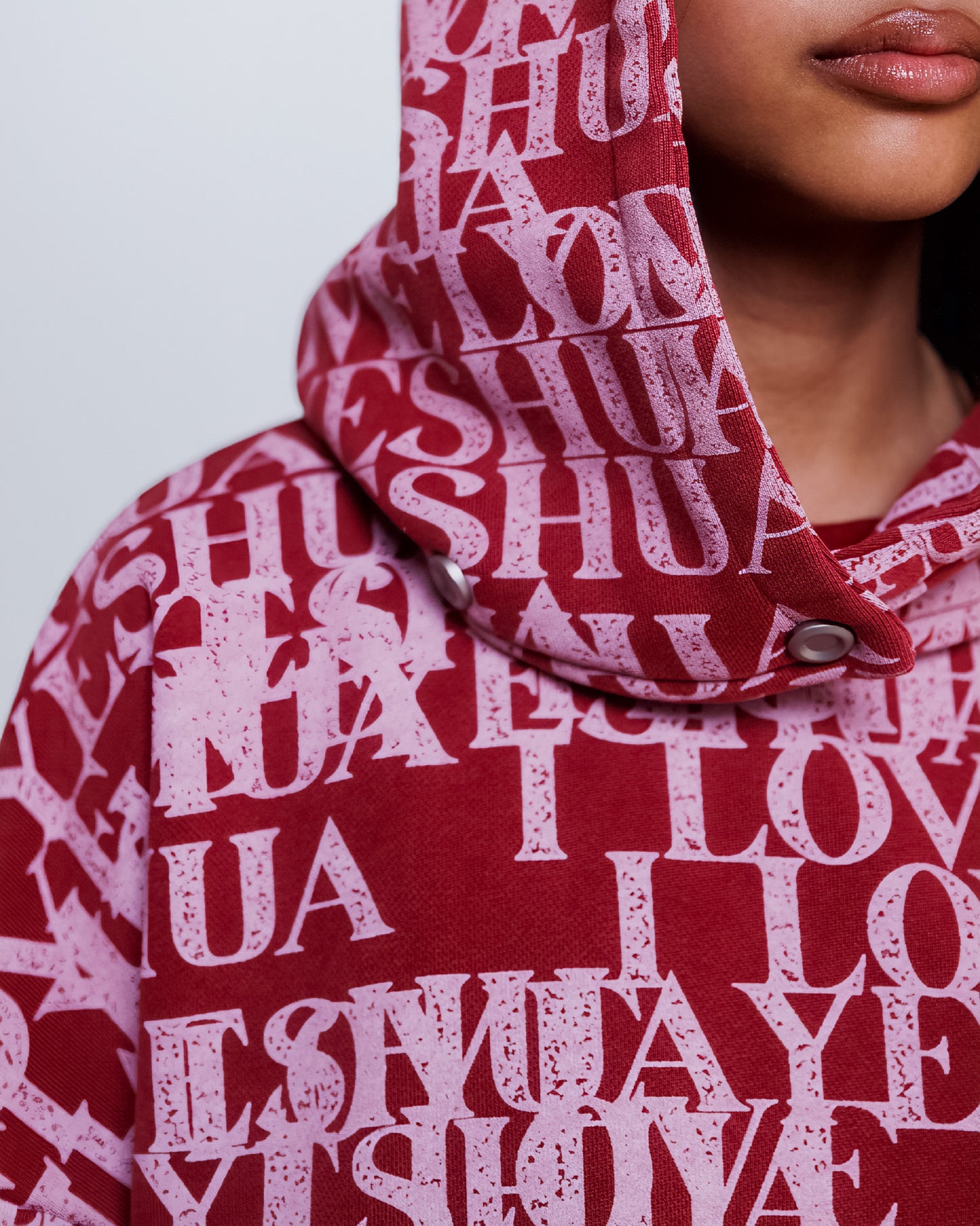 “I LOVE YESHUA” Hoodie in Midnight Wine