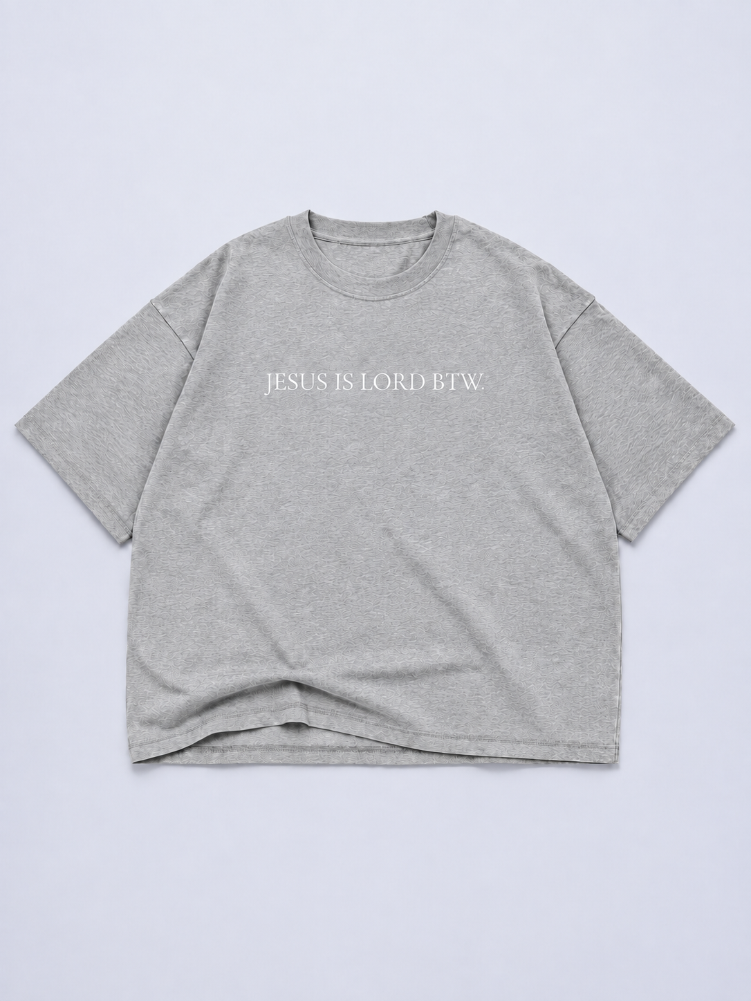 Jesus Is Lord BTW Tee in Heather Gray