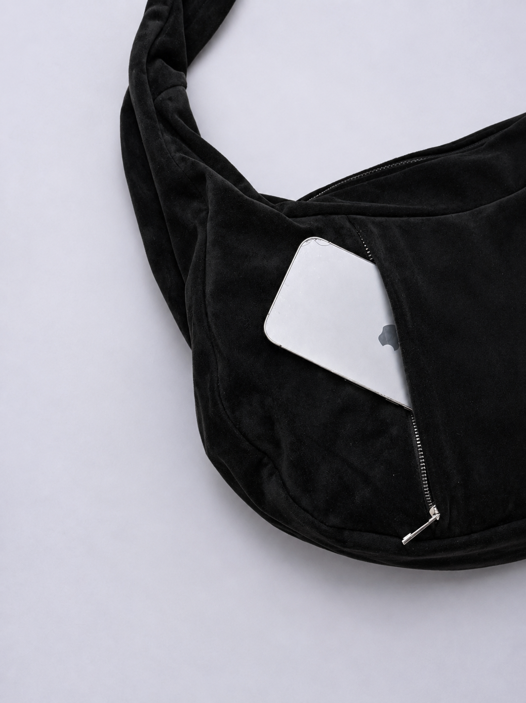Mobius Bag in Midnight Suede