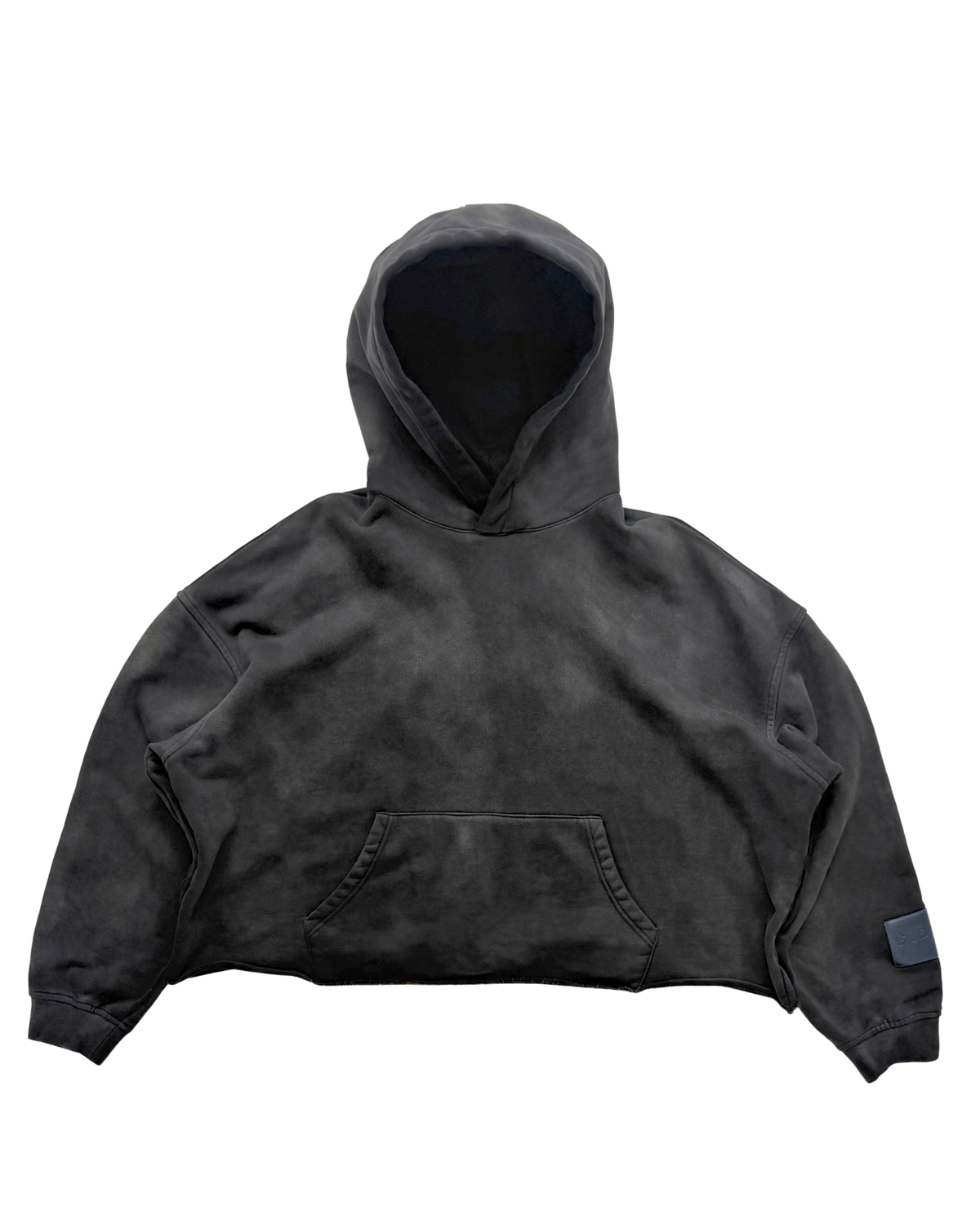 Core Boxy Hoodie in Stone Black