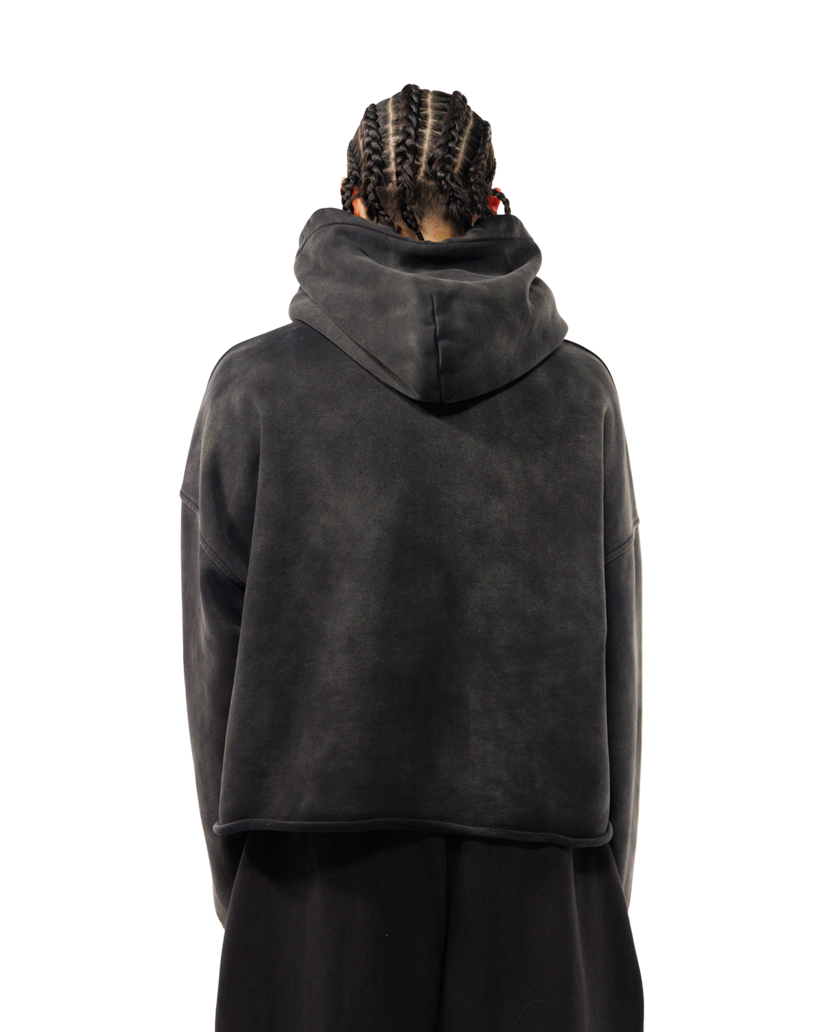 Core Boxy Hoodie in Stone Black