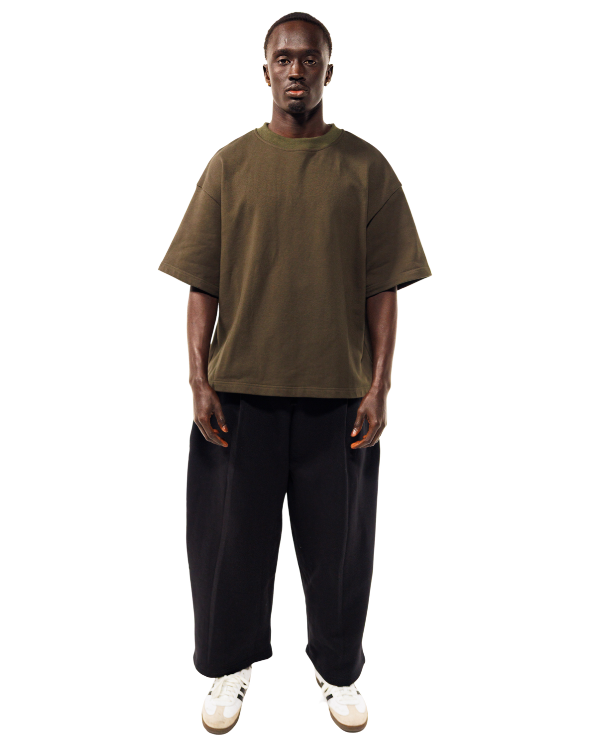 Mobius Tee in Taupe Green