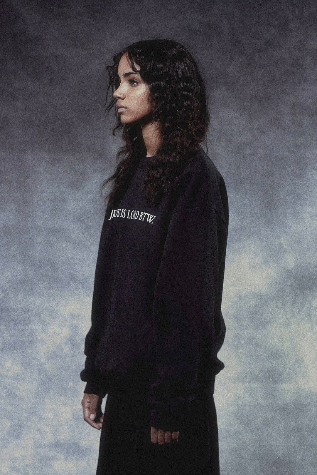 Jesus is Lord BTW Crewneck in Jet Black