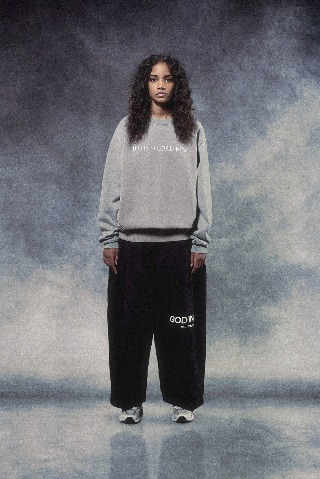 Jesus is Lord BTW Crewneck in Ultra Gray
