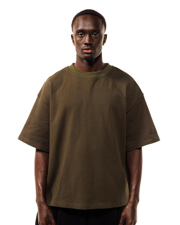 Mobius Tee in Taupe Green