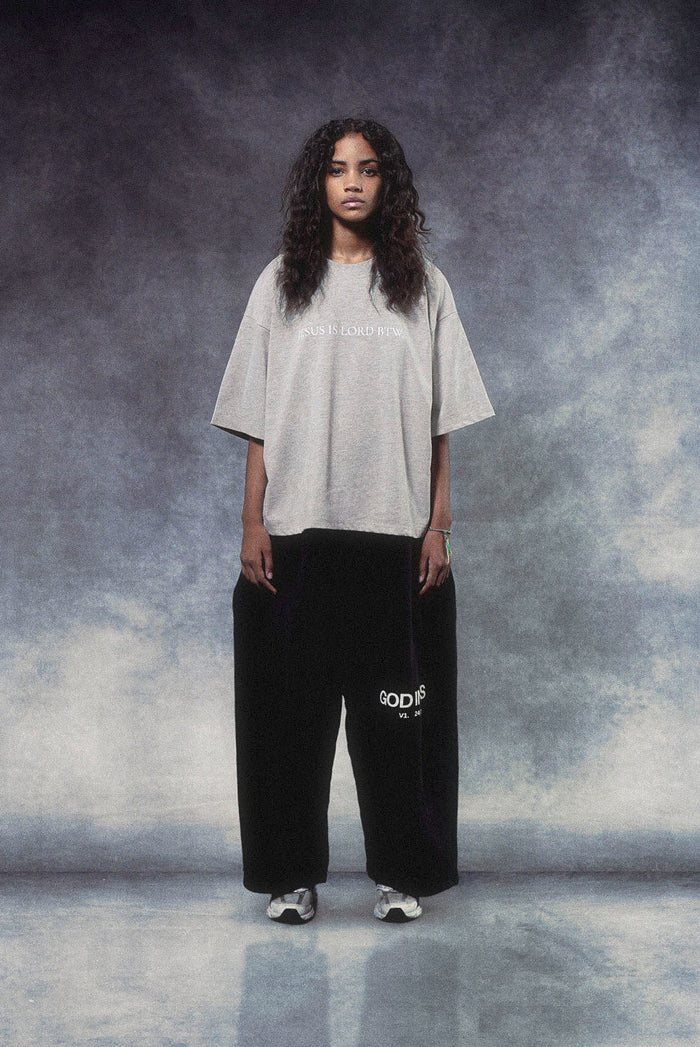 Jesus Is Lord BTW Tee in Heather Gray, Heather Gray