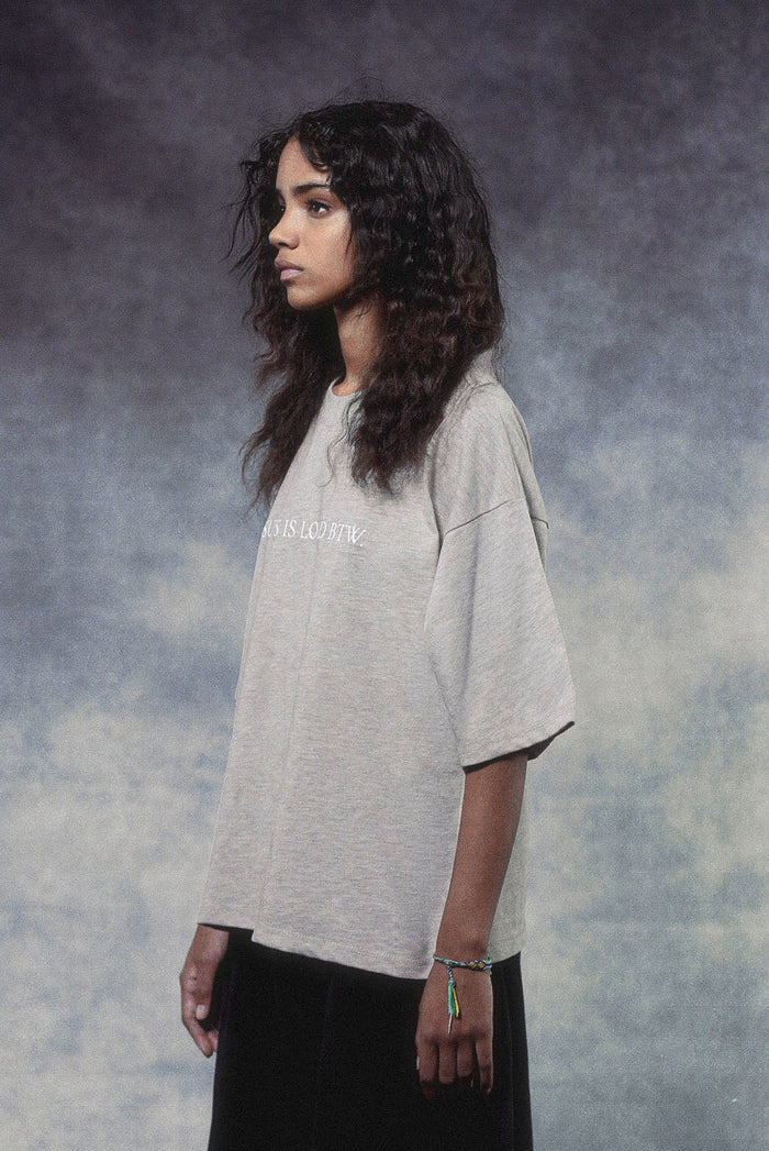 Jesus Is Lord BTW Tee in Heather Gray, Heather Gray