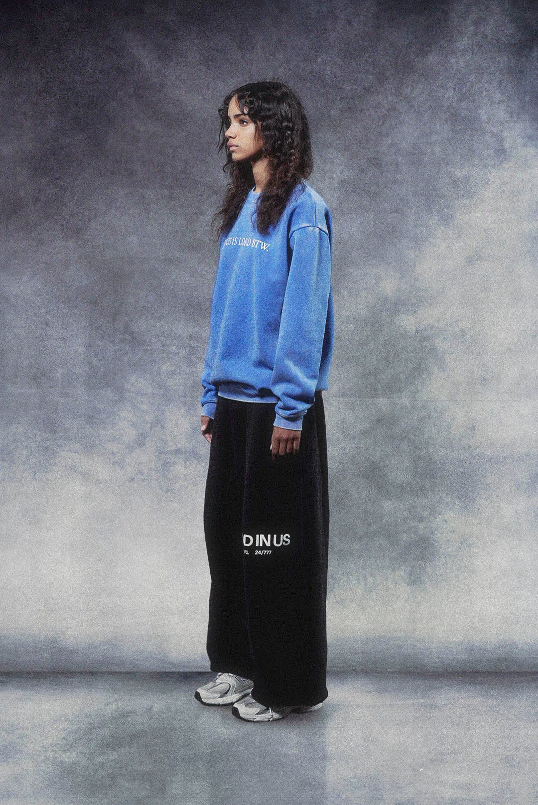 Jesus is Lord BTW Crewneck in Dust Blue