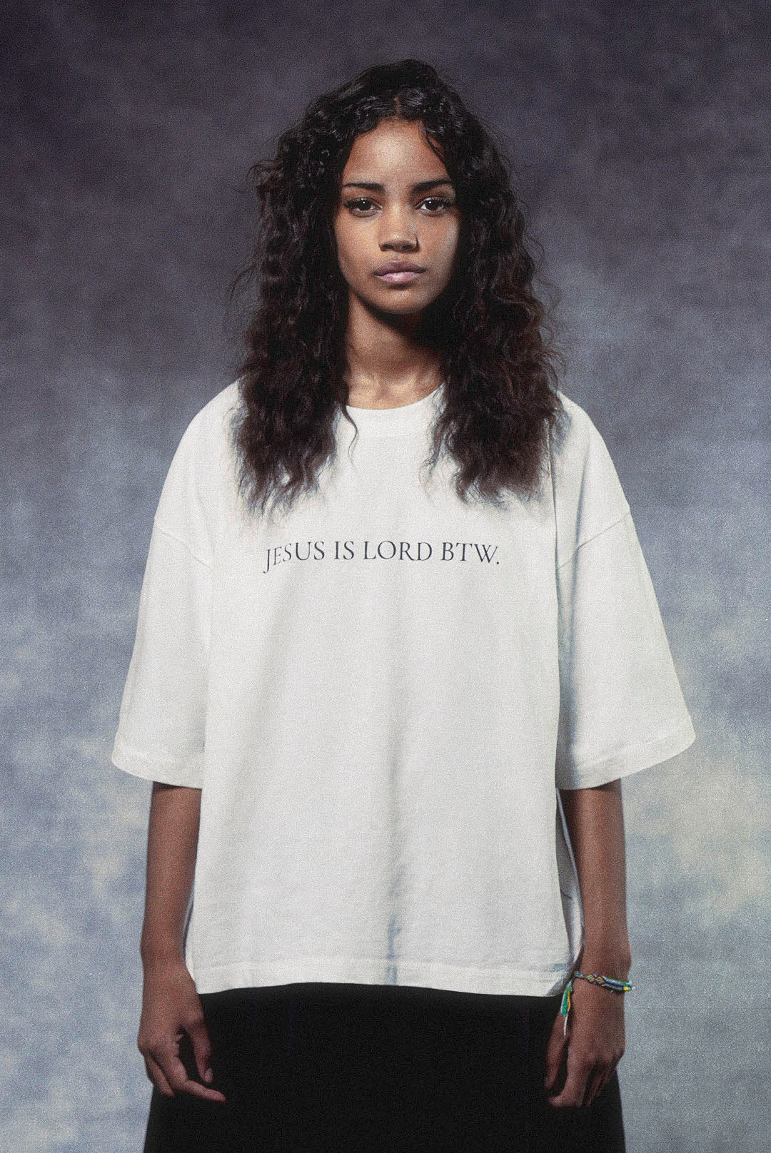 Jesus Is Lord BTW Tee in Blanc White