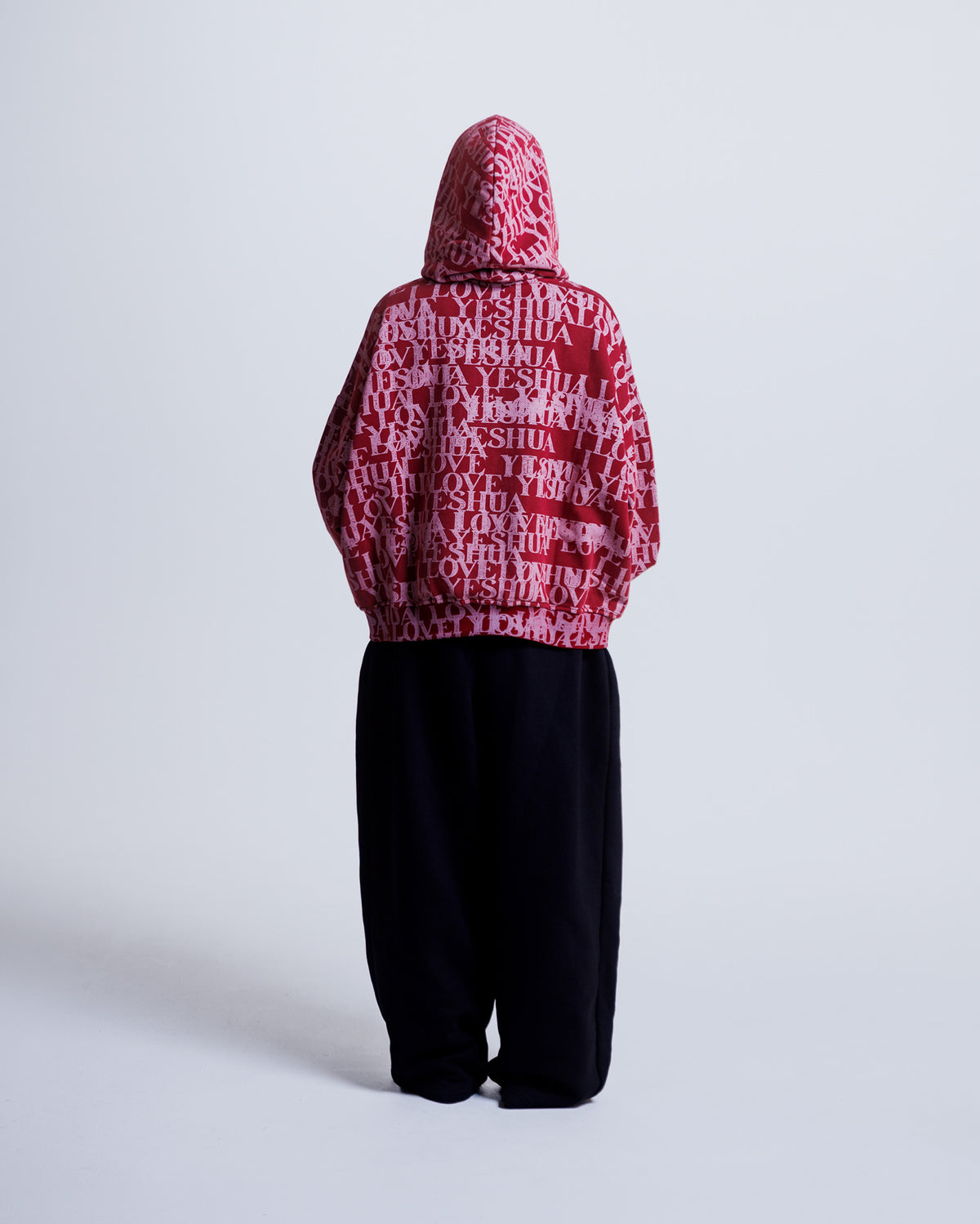 “I LOVE YESHUA” Hoodie in Midnight Wine