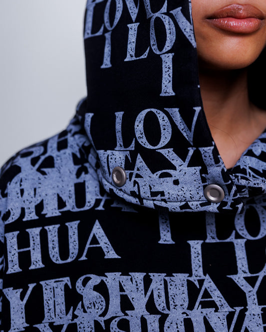 “I LOVE YESHUA” Hoodie in Midnight Black