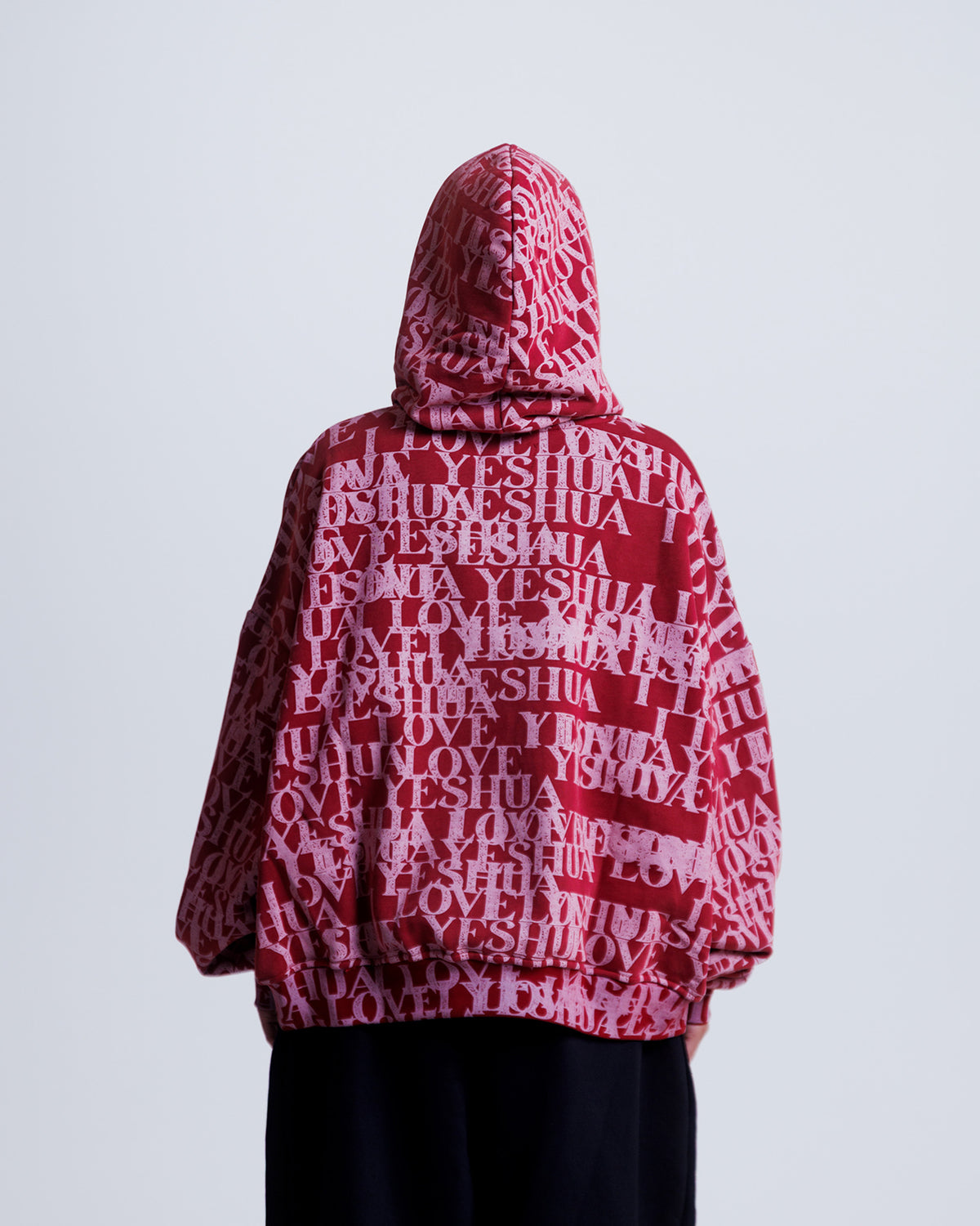 “I LOVE YESHUA” Hoodie in Midnight Wine