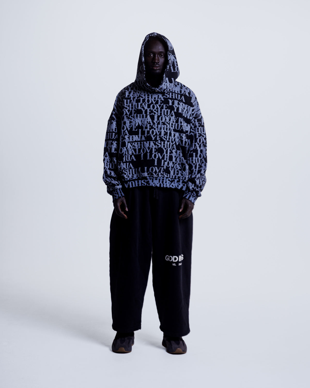 “I LOVE YESHUA” Hoodie in Midnight Black