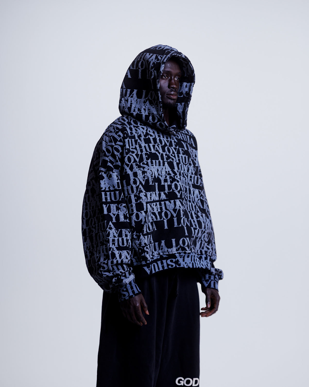 “I LOVE YESHUA” Hoodie in Midnight Black