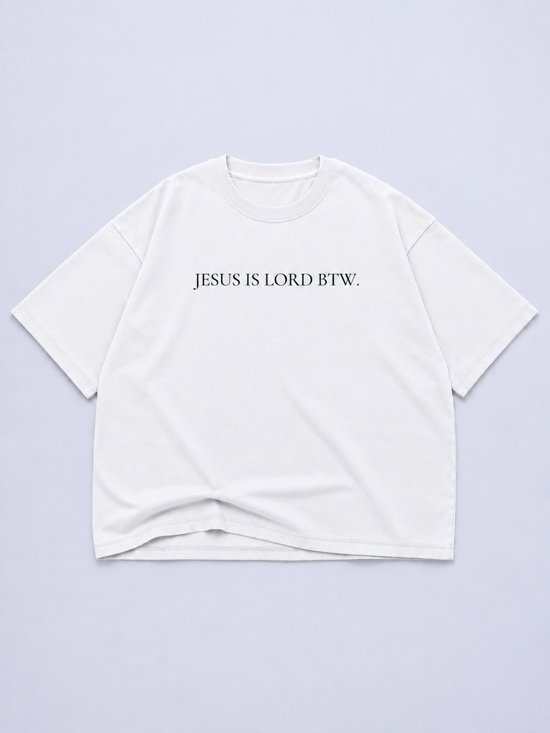 Jesus Is Lord BTW Tee in Blanc White