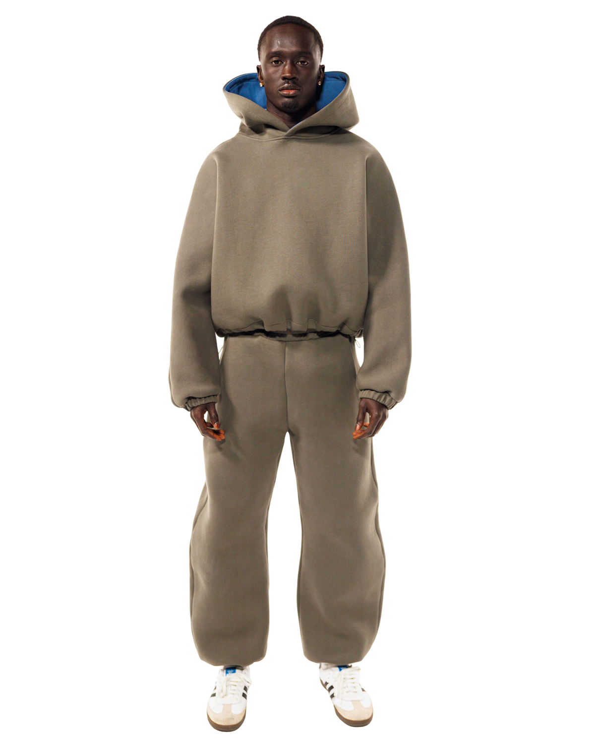 Mobius Double Layer Hoodie in Stone Olive