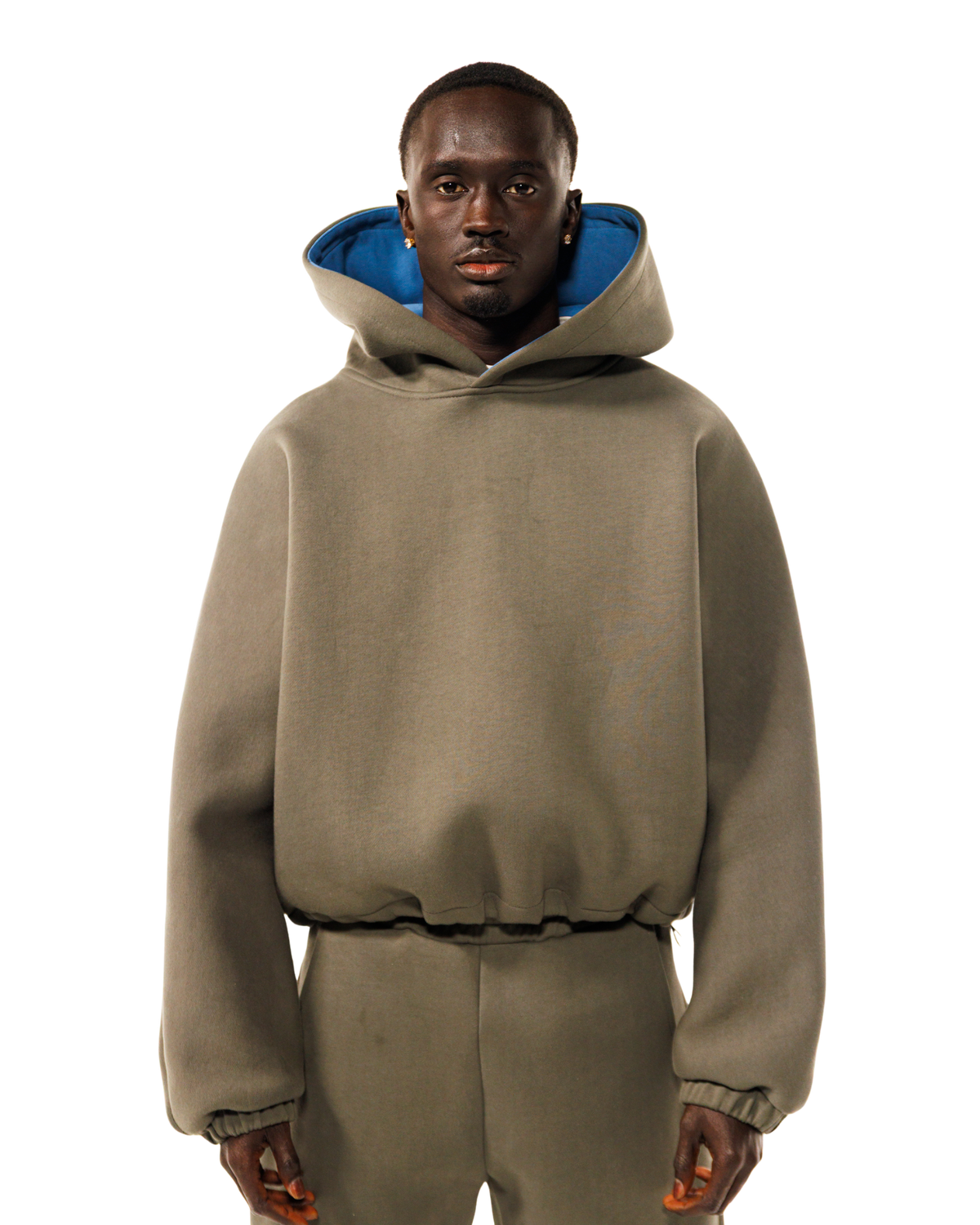 Mobius Double Layer Hoodie in Stone Olive