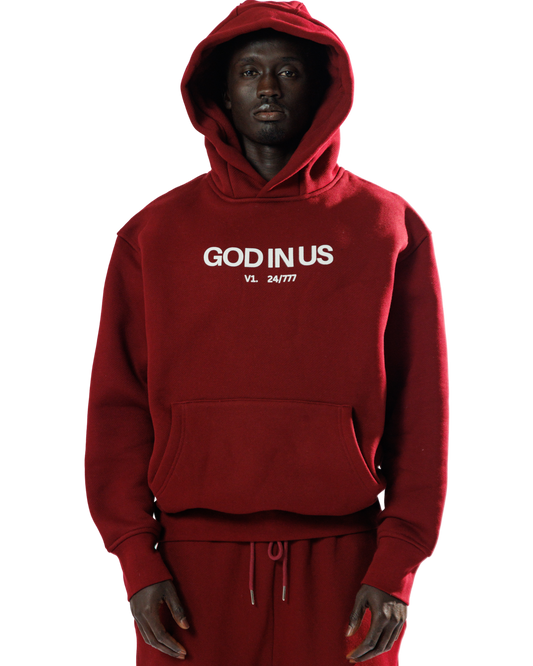 24/7 Essential Hoodie in Wine