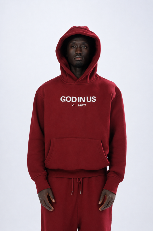 24/7 Essential Hoodie in Wine