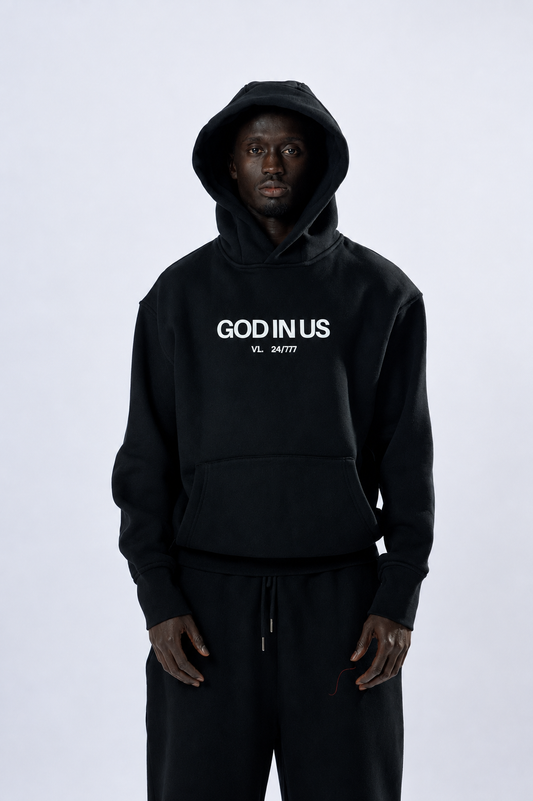 24/7 Essential Hoodie in Midnight Black