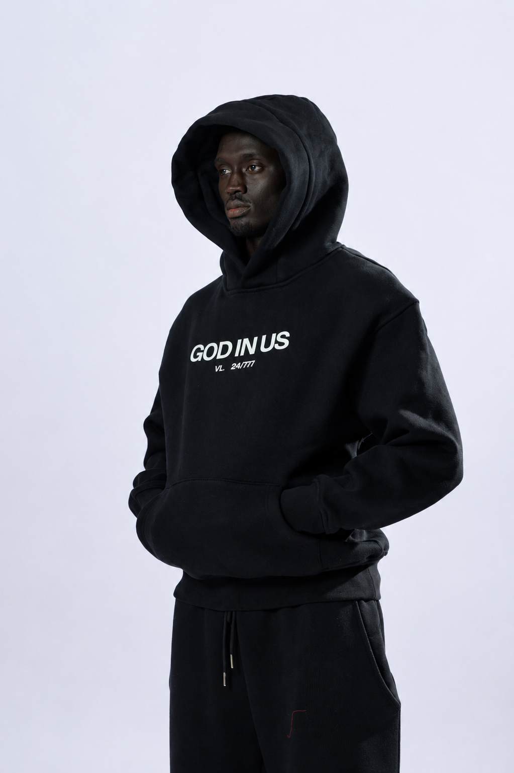 24/7 Essential Hoodie in Midnight Black