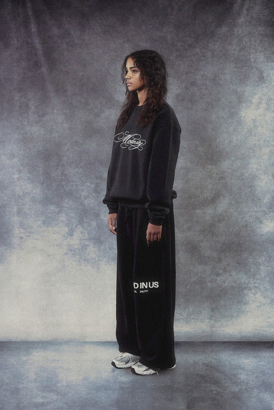 "Modesty" Crewneck in Jet Black