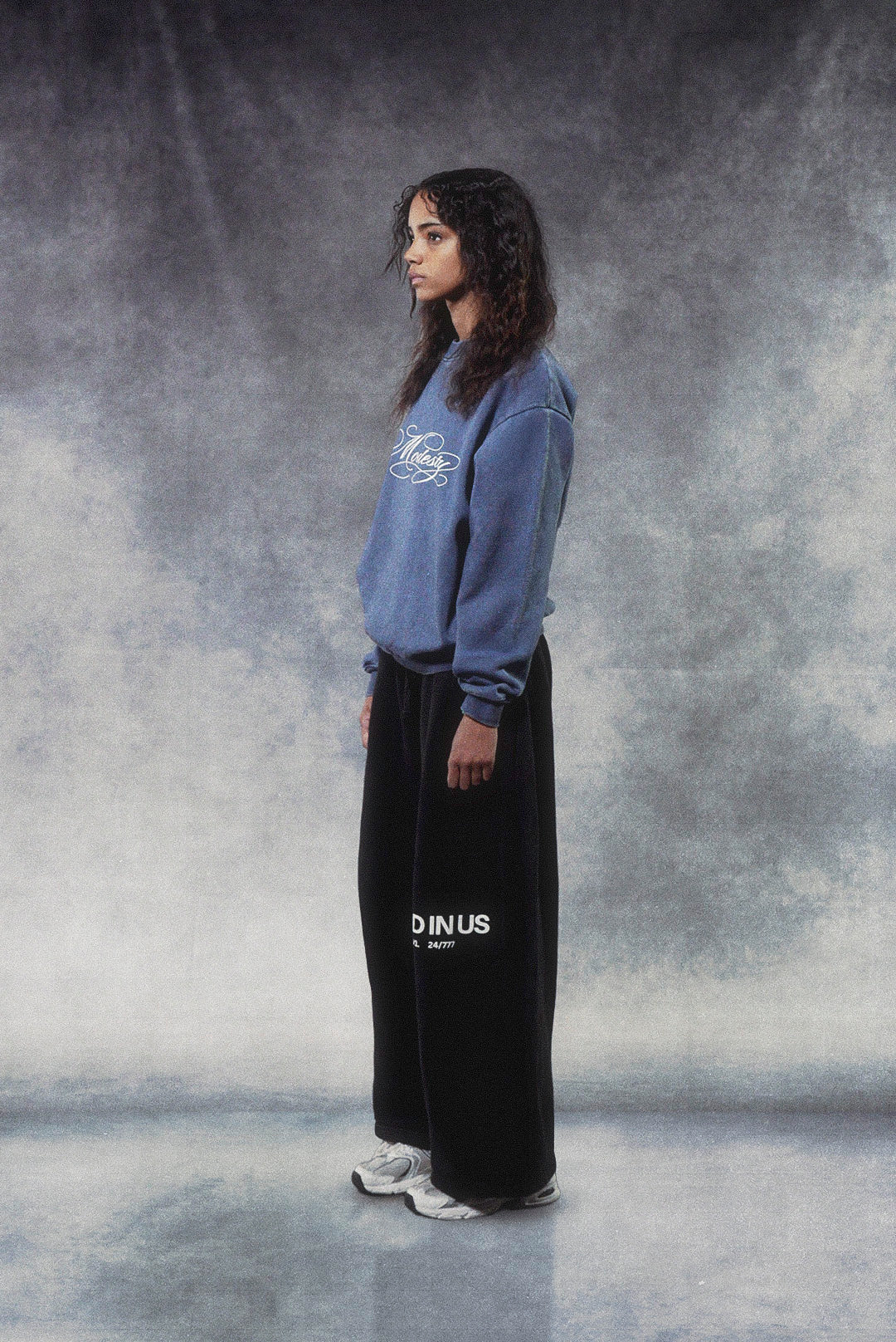 "Modesty" Crewneck in Bering Salt