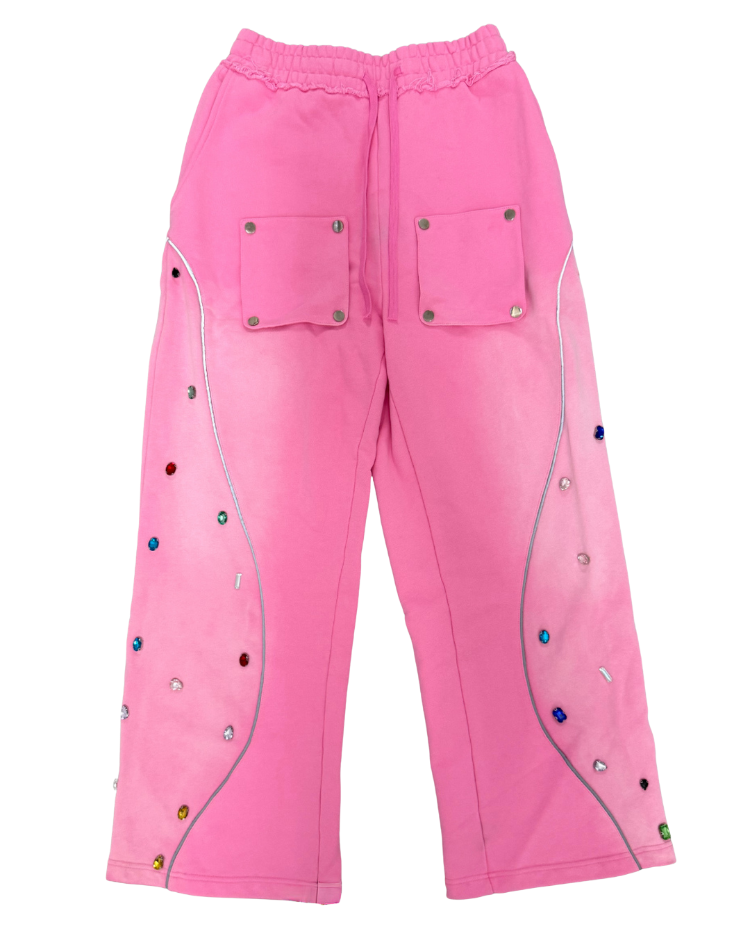 Multi-Colored Gemstone Pants in Stone Pink