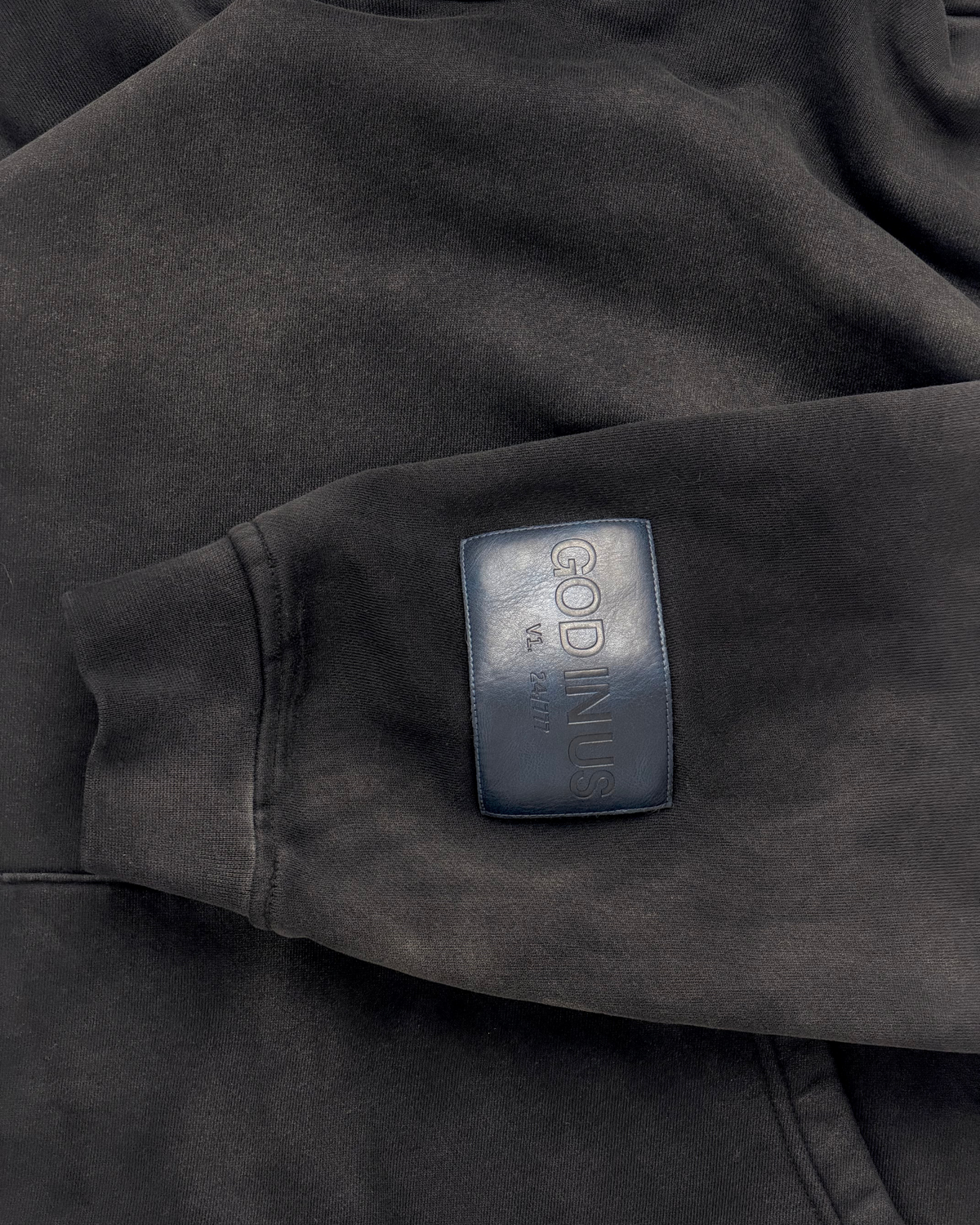 Core Boxy Hoodie in Stone Black