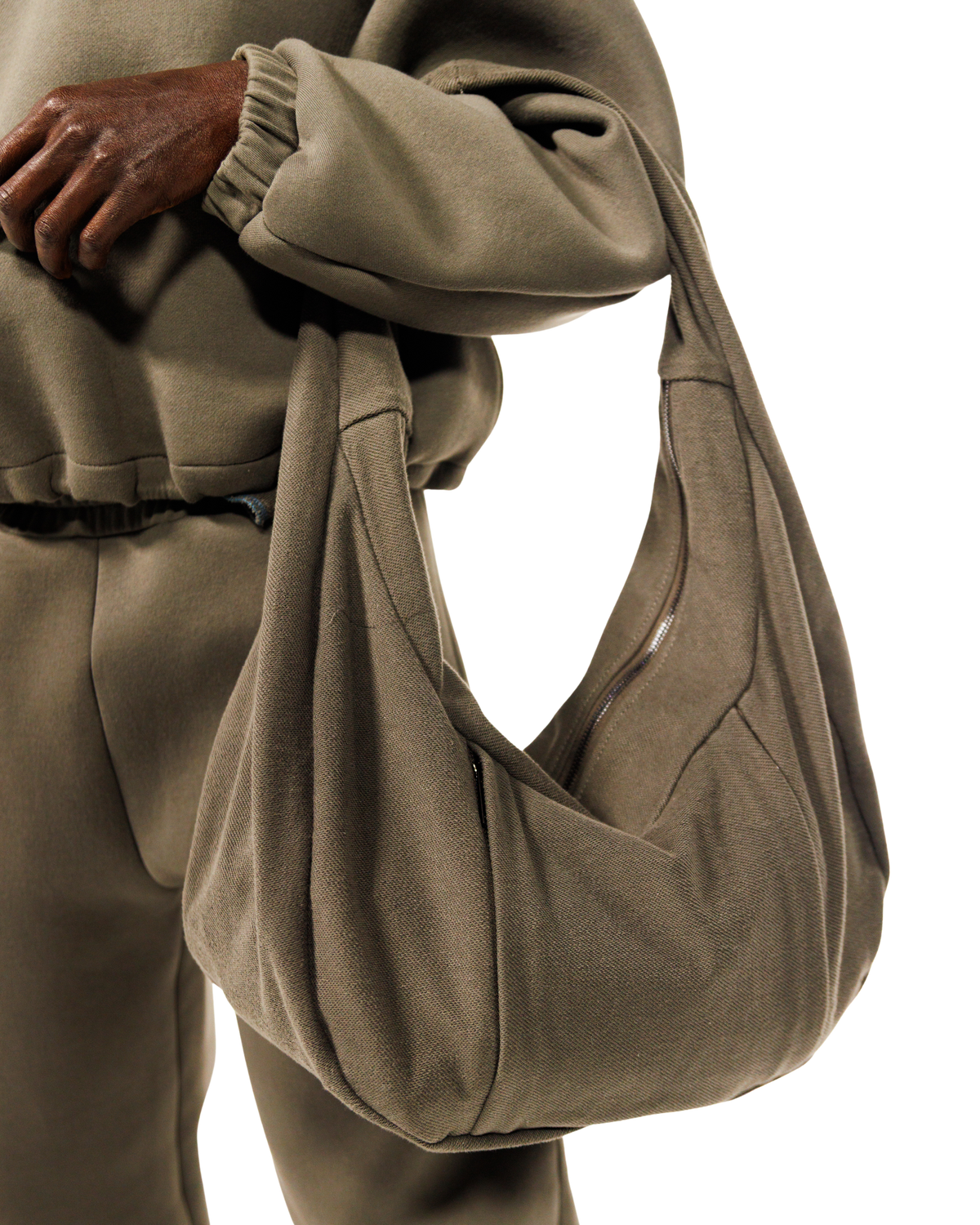 Mobius Bag in Stone Olive