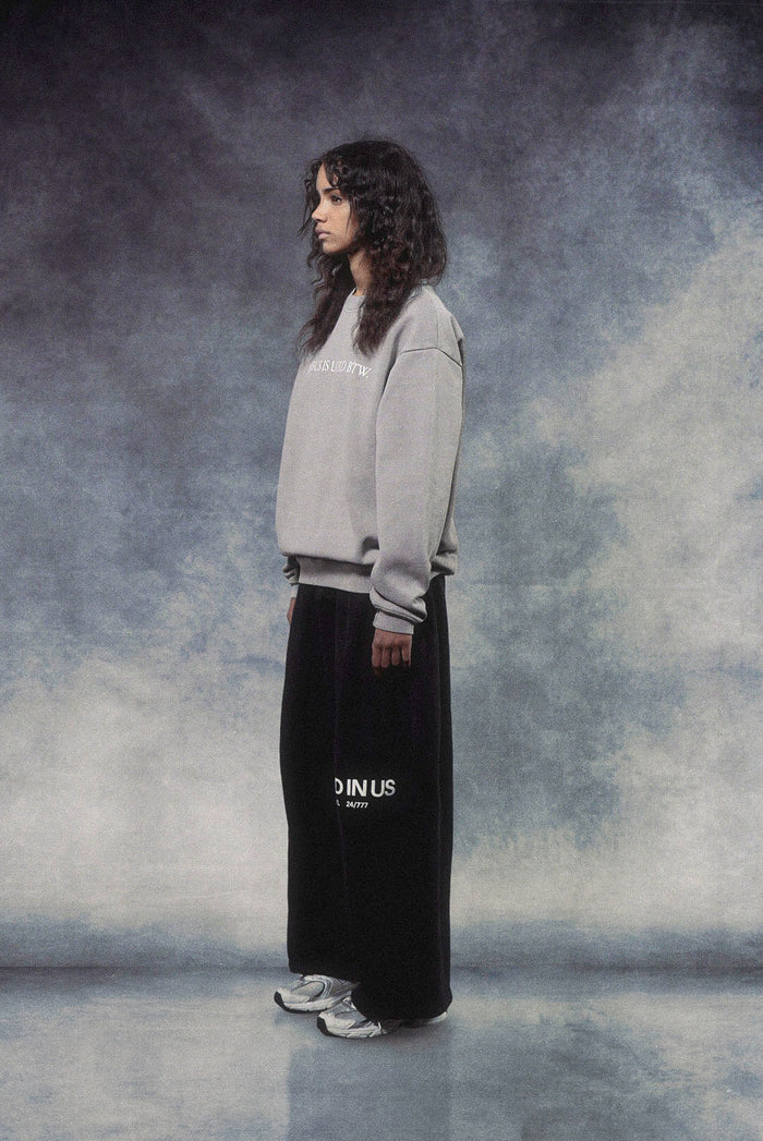 Jesus is Lord BTW Crewneck in Ultra Gray, Ultra Gray