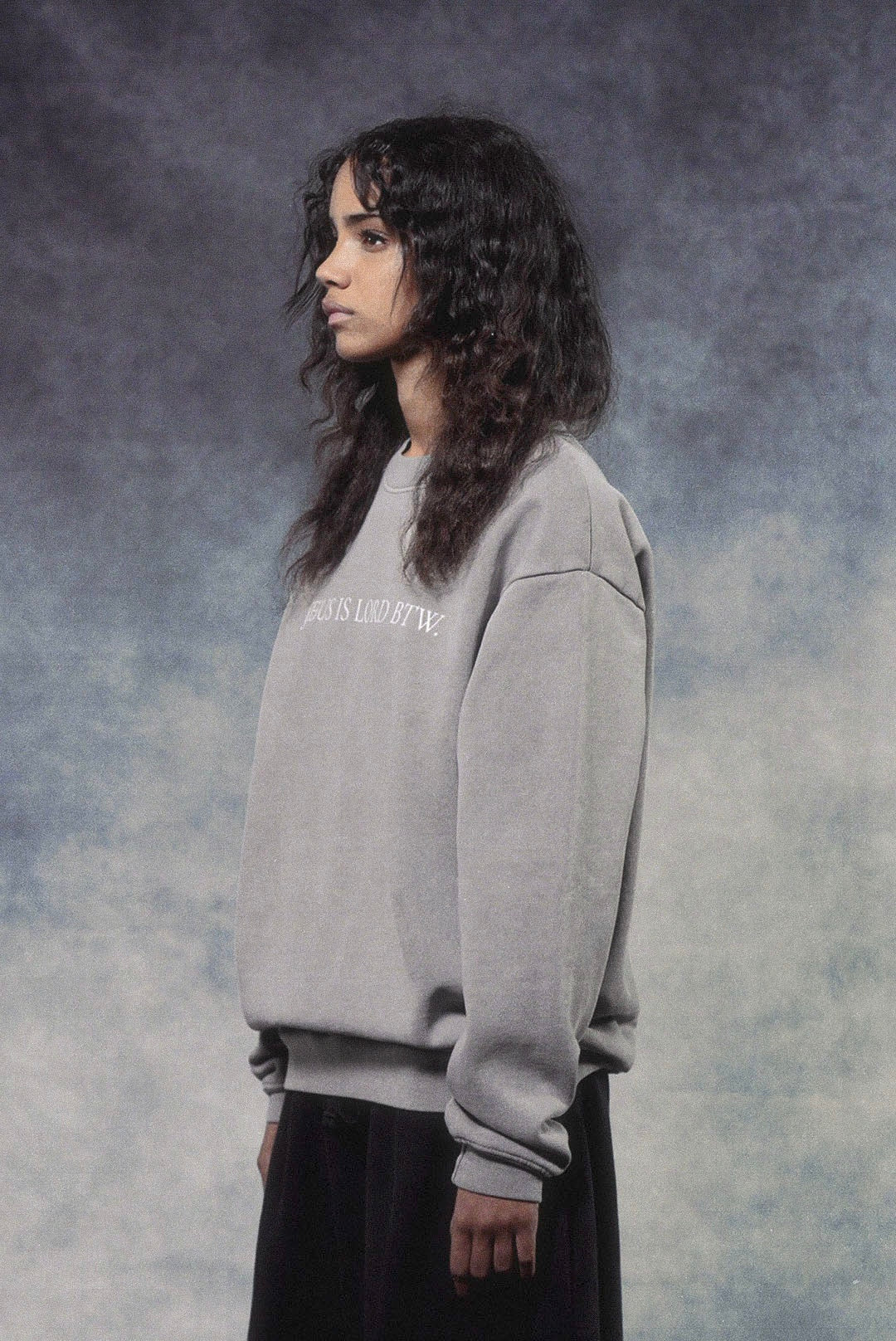Jesus is Lord BTW Crewneck in Ultra Gray